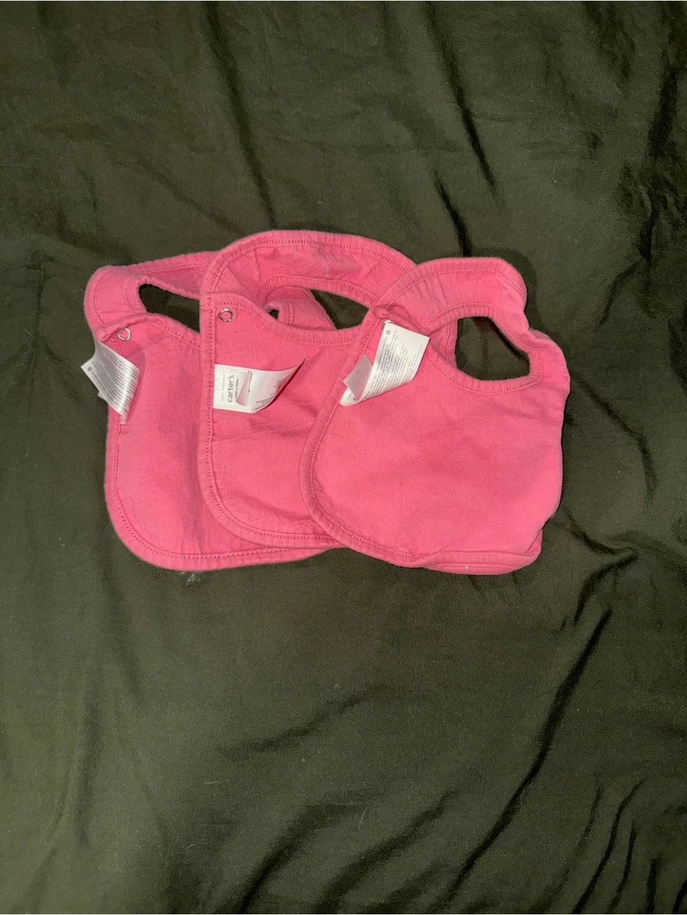 Carter's Pink Strawberry Bibs - 3 Pack